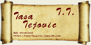 Tasa Tejović vizit kartica